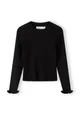 Girls Ribbed long sleeve jumper with frill cuff detail Girls Ribbed long sleeve jumper with frill cuff detail