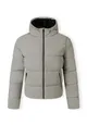 Men PU jacket with hood and zip pockets