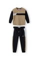 Fleece Crew Top and Jogger Set with Panelling (8y-14y)