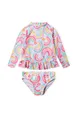 2 Piece Long Sleeve Rash Top and Knicker Set (9m-24m)