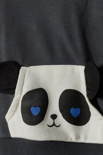 Girls Crew Sweatshirt With Panda Pocket <span>(1y-3y)</span>-3