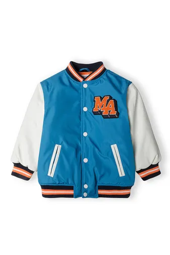 Boys Nylon Baseball Jacket With PU Sleeves <span>(8y-14y)</span>-1