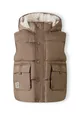 Boys Teddy lined gilet with hood and pockets Boys Teddy lined gilet with hood and pockets
