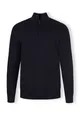 Men Half zip jumper with ribbed edges and stand collar