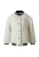 Girls Borg Baseball jacket with snaps and contrast ribbing Girls Borg Baseball jacket with snaps and contrast ribbing