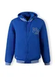 Men Baseball style jacket with detachable hood and embroidery