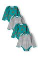4 Pack Baby Long Sleeve Bodysuit (0-6m)