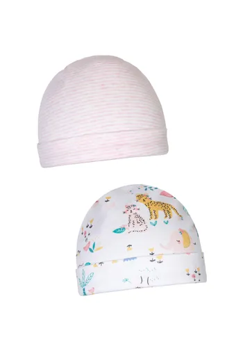 Girls 2 Pack Of Hats <span>(0-12m)</span>-1