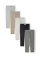 Girls 5 pack jersey leggings with elastic waistband Girls 5 pack jersey leggings with elastic waistband