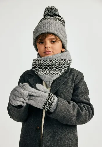 Boys 3 piece fair isle winter set: hat, snood and gloves <span>(2y-14y)</span>-8