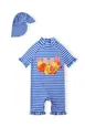 2 Piece Rash Suit and Hat Set with Frill (9m-24m)