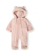 Girls Faux fur snowsuit with 3D ears on the hood and cotton lining