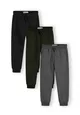 Boys 3 pack joggers with ribbed cuffs and drawcord