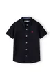 Short Sleeve Oxford Shirt with Chest Embroidery (8y-14y)