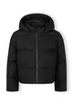 Girls Short water repellent quilted jacket with hood and high collar Girls Short water repellent quilted jacket with hood and high collar