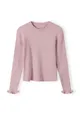 Girls Ribbed long sleeve jumper with frill cuff detail Girls Ribbed long sleeve jumper with frill cuff detail