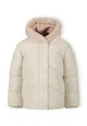 Girls Warm padded jacket with hood and soft faux fur