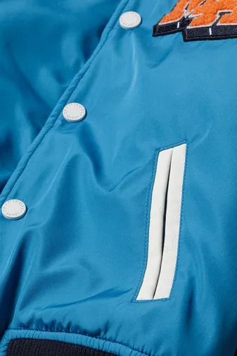 Boys Nylon Baseball Jacket With PU Sleeves <span>(8y-14y)</span>-4