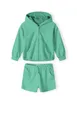 Fleece Hooded Zip Thru and Shorts Set with Embroidery (2y-8y)