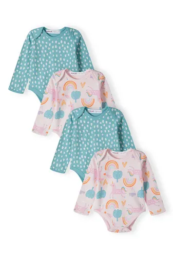 4 Pack Baby Girl Long Sleeve Bodysuit <span>(0-6m)</span>-1