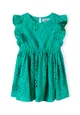 Frill Sleeve Broidery Dress with Elasticated Waist (8y-14y)