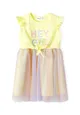Girls Frill Sleeve Dress with Mesh Skirt Girls Frill Sleeve Dress with Mesh Skirt