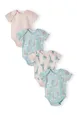 4 Pack Baby Short Sleeve Bodysuit (0-6m)