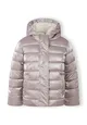 Girls Padded winter jacket with hood, zipper and snap closure Girls Padded winter jacket with hood, zipper and snap closure
