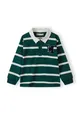 Boys Striped rugby style longsleeve shirt with collar and appliqué Boys Striped rugby style longsleeve shirt with collar and appliqué