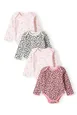 4 Pack Baby Long Sleeve Bodysuit (0-6m)