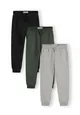 Boys 3 pack joggers with ribbed cuffs and drawcord