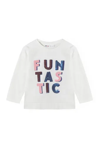 Girls Long Sleeve Jersey T-shirt With Foil Print  <span>(1y-3y)</span>-1