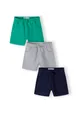 3 Pack Pique Fleece short with Front and Back Pockets (12m-24m)