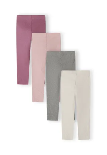 Girls 4 pack rib long leg leggings with elastic waistband
 <span>(9m-8y)</span>-2