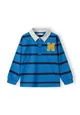Boys Striped rugby style longsleeve shirt with collar and appliqué Boys Striped rugby style longsleeve shirt with collar and appliqué