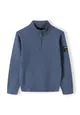 Boys Half zip jumper with ribbed edges and stand collar