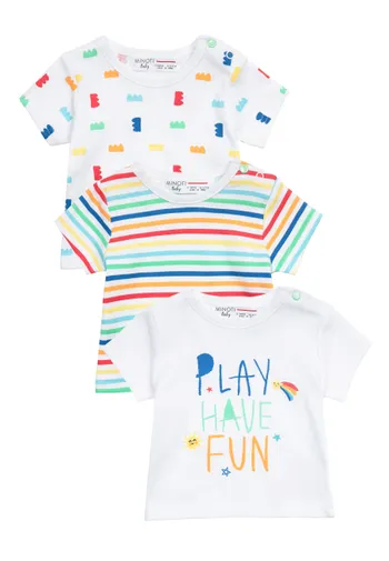 Babies A three pack of short sleeve T-shirts <span>(0-12m)</span>-1