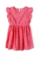 Frill Sleeve Broidery Dress with Elasticated Waist (8y-14y)