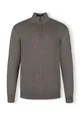 Men Half zip jumper with ribbed edges and stand collar